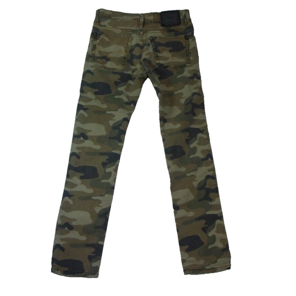 Levi’s 510 Jeans Kids 12 Regular 26X26.5 Olive Cloud Camo Denim‎ Skinny Fit - Picture 2 of 10